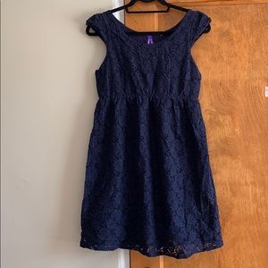 Seraphine Blue Lace Maternity Dress